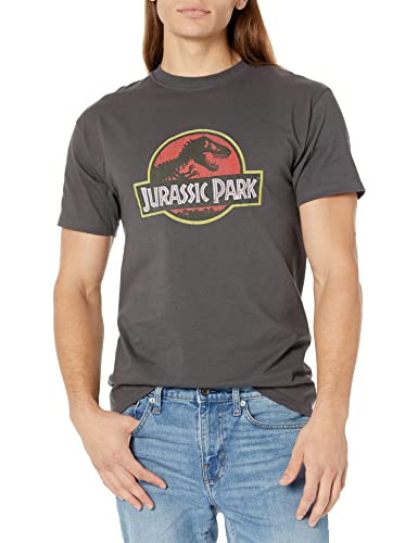 Jurassic Park Classic Logo Tee, Charcoal, Large