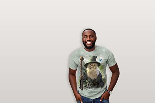 Catdalf Graphic Tee for Cat Lovers - Green XL