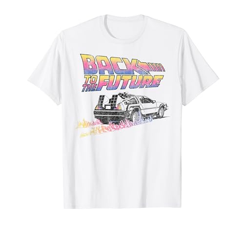 Back To The Future DeLorean Flames Tee