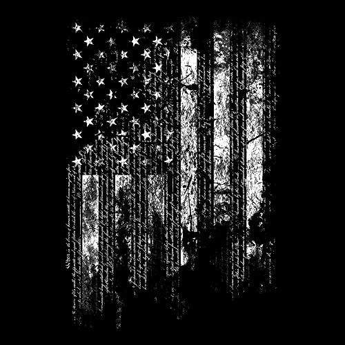 1776 Flag Men's T-Shirt in Black - Size Large