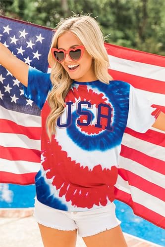USA Patriotic Women's Shirt for Independence Day Celebration