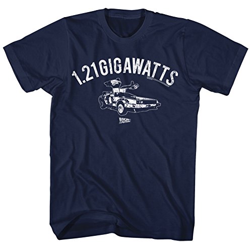 Back to The Future Movie Navy Blue Tee