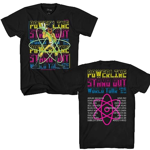 Disney Goofy Movie Powerline Tour Adult T-Shirt Black