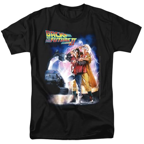 Back to The Future II Black T-Shirt, Size Large
