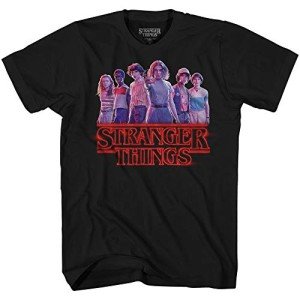 Stranger Things Eleven Logo Adult T-Shirt - Black
