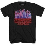Stranger Things Eleven Logo Adult T-Shirt - Black