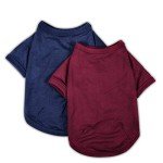 Cute Cotton Dog T-Shirts - Blue & Red Duo