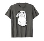 Funny Hipster Bunny T-Shirt for Kids and Adults