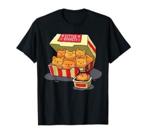 Kitten Nuggets Food Pun T-Shirt for Cat Lovers