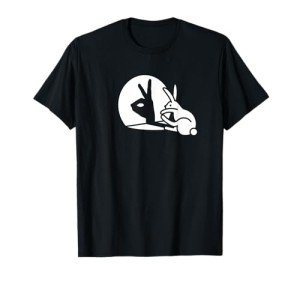 Funny Rabbit Shadow Projection Pop Art T-Shirt