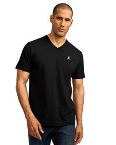 Psycho Bunny Men's Black V-Neck T-Shirt, XL
