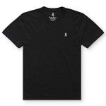 Psycho Bunny Men's Black V-Neck T-Shirt, XL