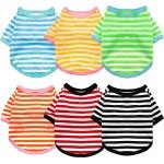 Colorful Striped T-Shirts for Small Dogs