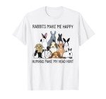 Funny Bunny Tee: Rabbits Bring Joy, Humans Don't