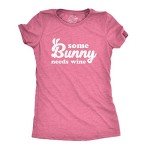 Cute Easter Bunny Needs Wine T-Shirt for Women