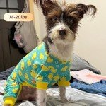 Soft Dog Onesie with Yellow Ducks Design