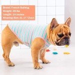 2-Pack Striped Cotton Dog T-Shirts for Small Dogs
