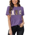 Cute Leopard Bunny Easter T-Shirt for Women
