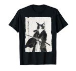 Samurai Cat Vintage Warrior Graphic Tee