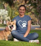 Heart-Shaped Paw Print T-Shirt for Mom - Gray