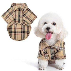 Cute Plaid Polo Shirt for Small Dogs