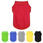 Colorful Sleeveless Cotton Shirts for Small Dogs