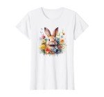 Floral Bunny Rabbit Face Love T-Shirt