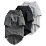 Organic Cotton Dog T-Shirt - Gray Ombre 3-Pack