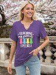 Happy Bunny V-Neck Easter Shirt for Women