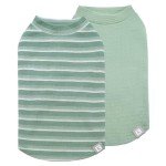Cute Green Stripe Dog T-shirts – 2 Pack