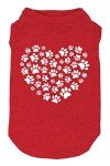 Funny Hearts Print Dog T-Shirt for Valentine's Day