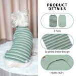 Cute Green Stripe Dog T-shirts – 2 Pack