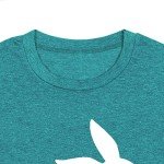 Cute Bunny Easter T-Shirt for Women, Sky Blue