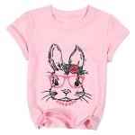 Cute Easter Bunny Toddler T-Shirt with Glasses