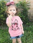 Cute Easter Bunny Toddler T-Shirt with Glasses
