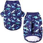 Navy Dinosaur Print Pajamas for Large Dogs