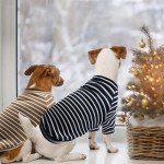 4 Pack Striped Dog T-Shirts for Small Dogs