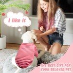 4 Pack Striped Dog T-Shirts for Small Dogs