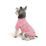 Cute Pink Stripe Dog T-Shirt for Small Dogs