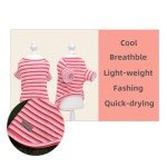 Cute Pink Stripe Dog T-Shirt for Small Dogs