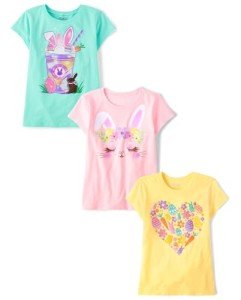 Cute Holiday Graphic Tees for Girls - 3-Pack