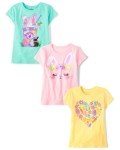 Cute Holiday Graphic Tees for Girls - 3-Pack