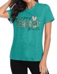 Leopard Bunny Rabbit Easter Graphic T-Shirt for Women