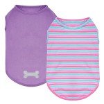 Cute Striped Dog and Cat Tank Tops - 2 Pack