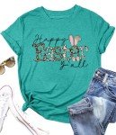 Leopard Bunny Rabbit Easter Graphic T-Shirt for Women