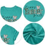 Leopard Bunny Rabbit Easter Graphic T-Shirt for Women