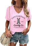 Happy Easter Bunny V-Neck T-Shirt for Women