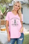 Happy Easter Bunny V-Neck T-Shirt for Women