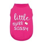 Little Miss Sassy Dog T-Shirt in Rose Red