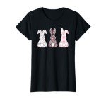 Happy Easter Bunny Rabbit Pink Leopard T-Shirt